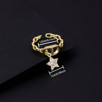 Golden Galaxy Chain Ring